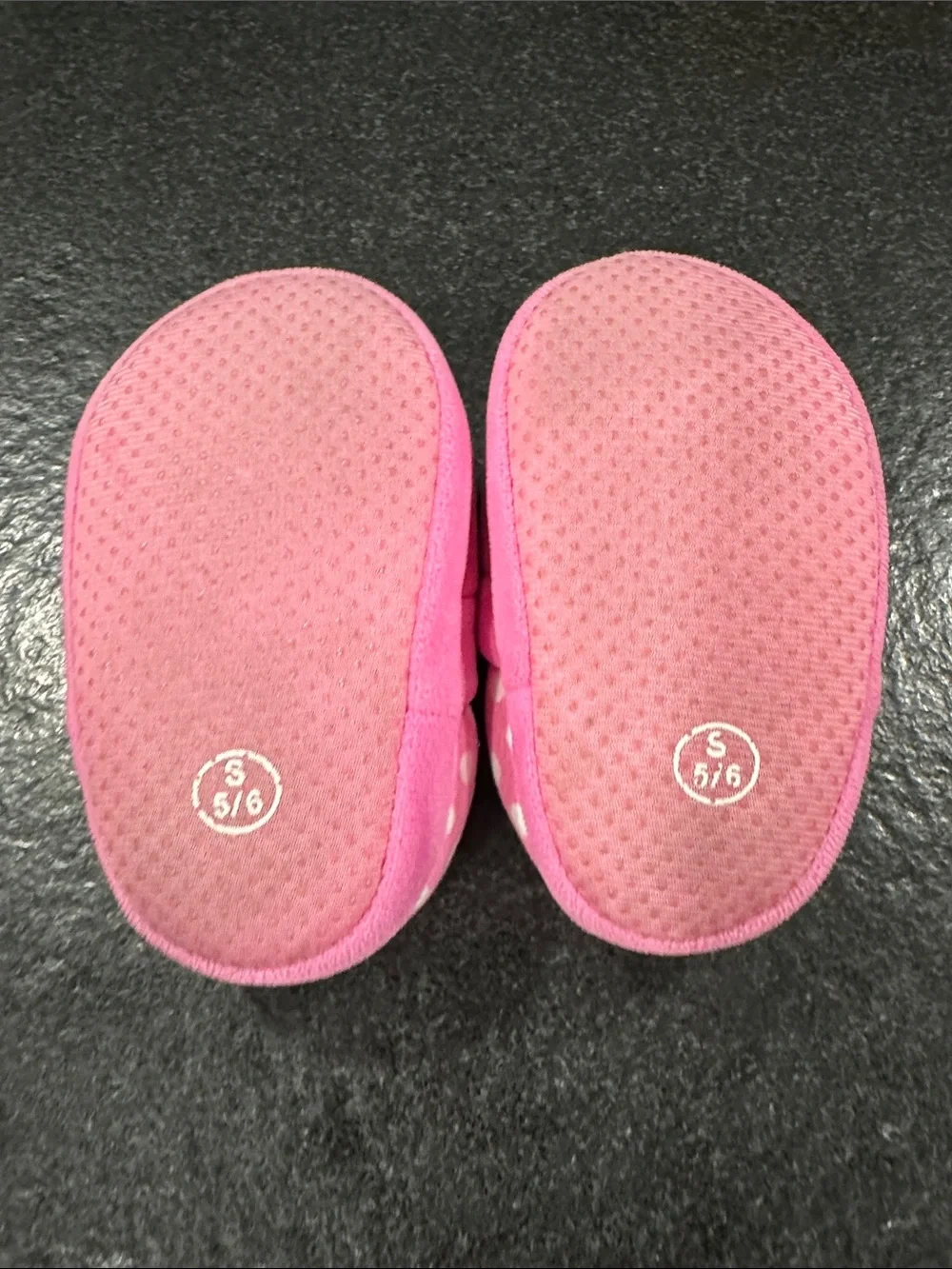 Disney Pink Minnie Mouse Toddler Slip-On Slippers size 5/6